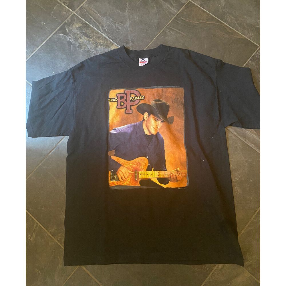 Vintage‎ Brad Paisley 2000 Tour Shirt Graphic Tee Country Mens XL Extra Large